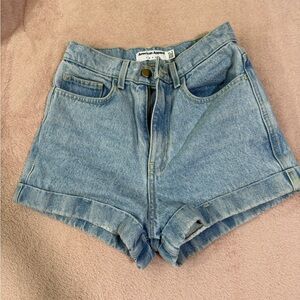 American Apparel Light Blue Jean Shorts